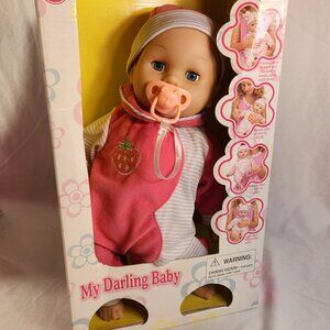 My Darling Baby 2010 Unopened in Original Box Doll Pacifier Pink Berry READDESC